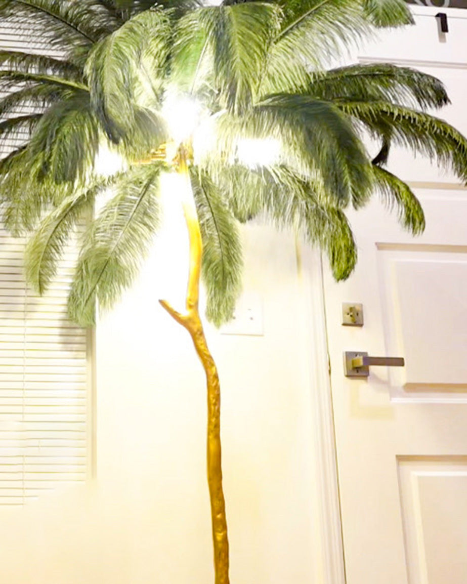 Olverai Feather Palm Tree Floor Lamp