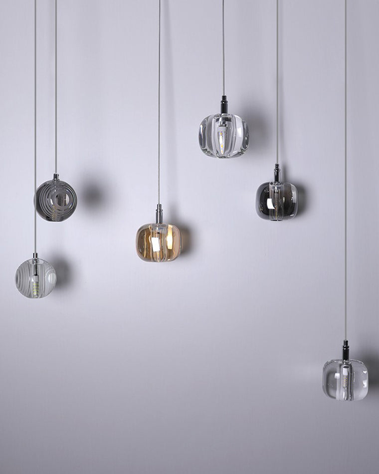 Olverai Colored Glass Multi Pendant Chandelier