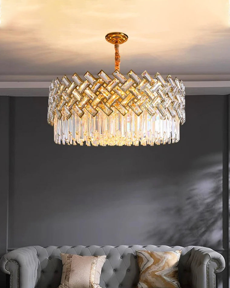 Olverai Shield Crystal Round Chandelier