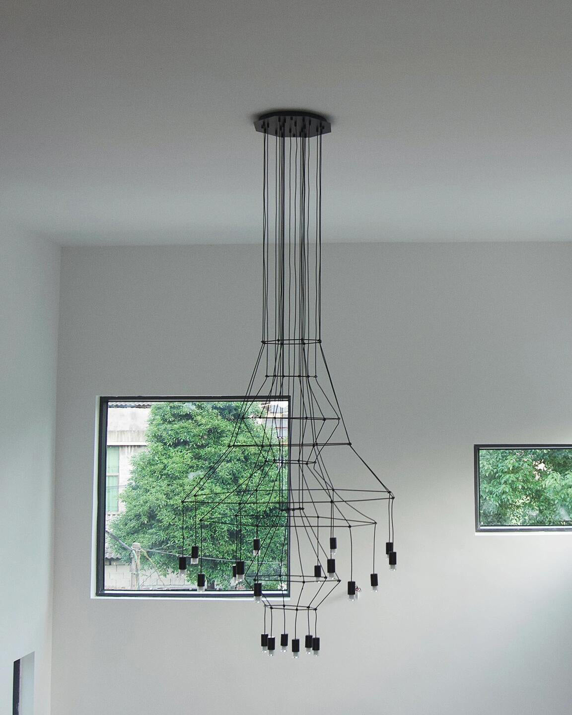 Olverai Wire Tiered Sculptural Chandelier