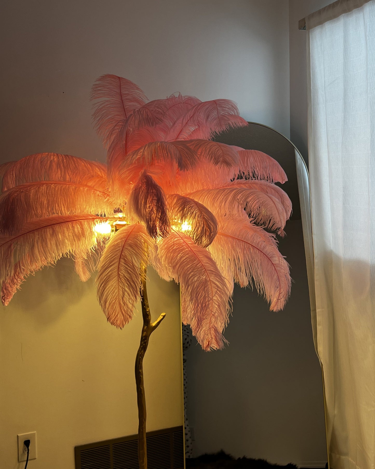 Olverai Feather Palm Tree Floor Lamp