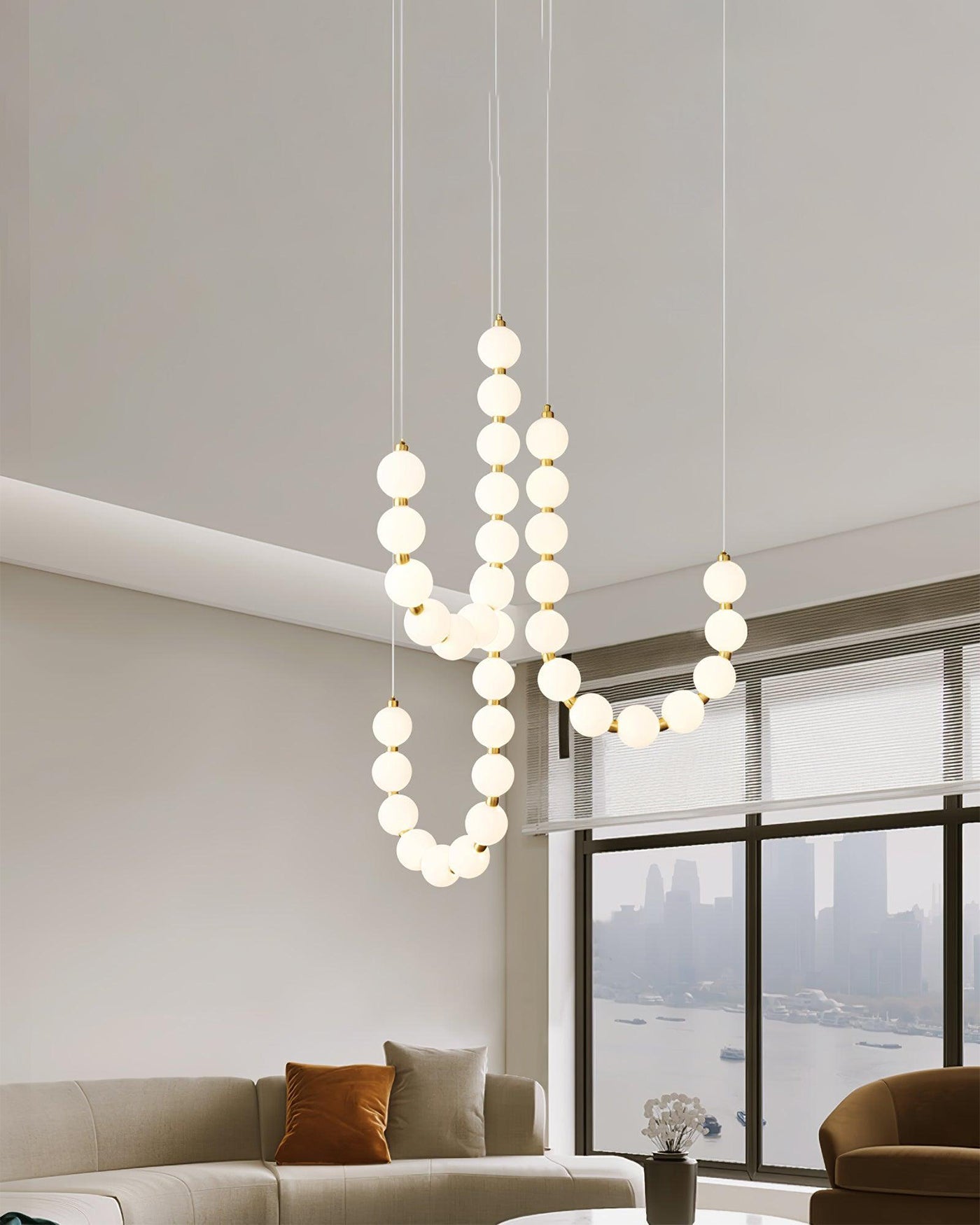 Olverai String Pearl Chandelier