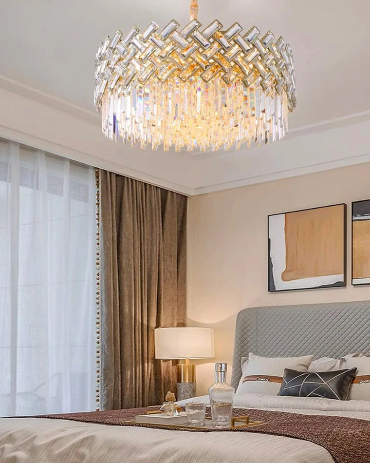 Olverai Shield Crystal Round Chandelier