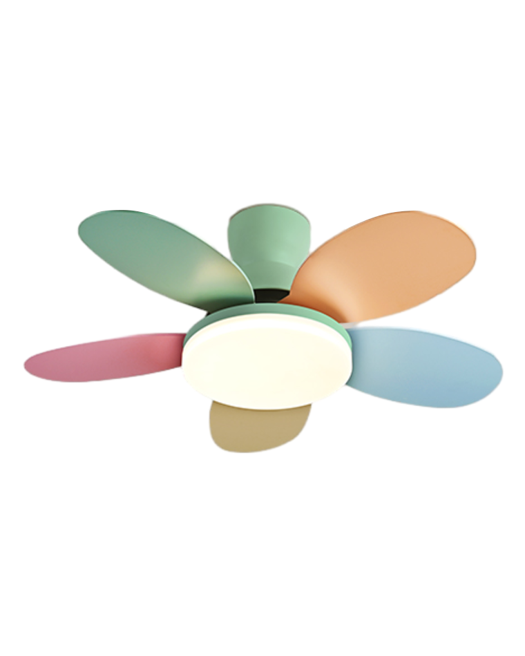 Olverai 36" Scandi Wood Ceiling Fan Lamp