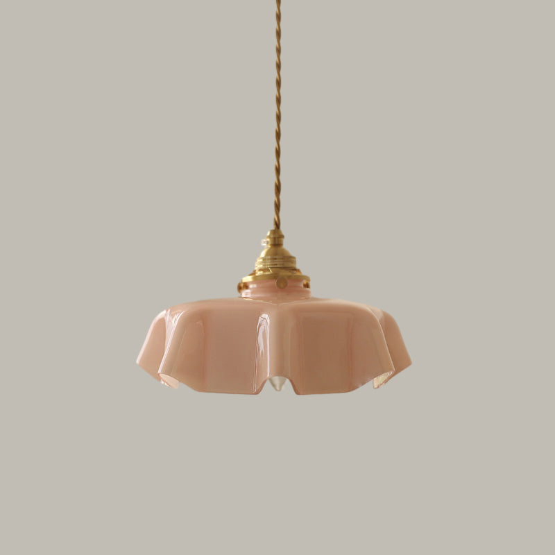 Olverai Retro Coloured/Pink Glass Pendant Light