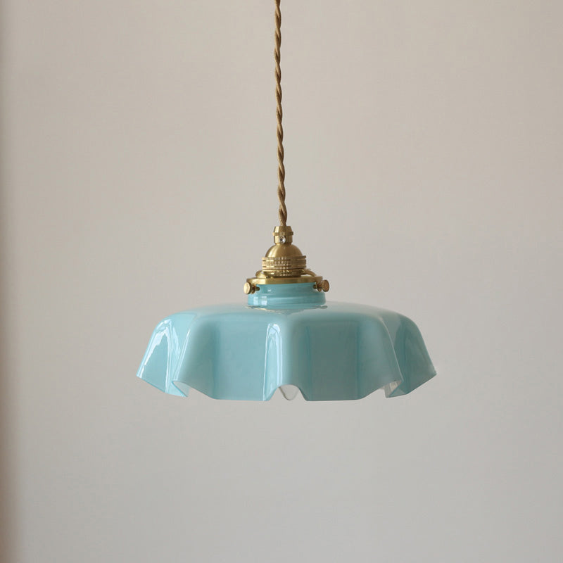 Olverai Retro Coloured/Pink Glass Pendant Light