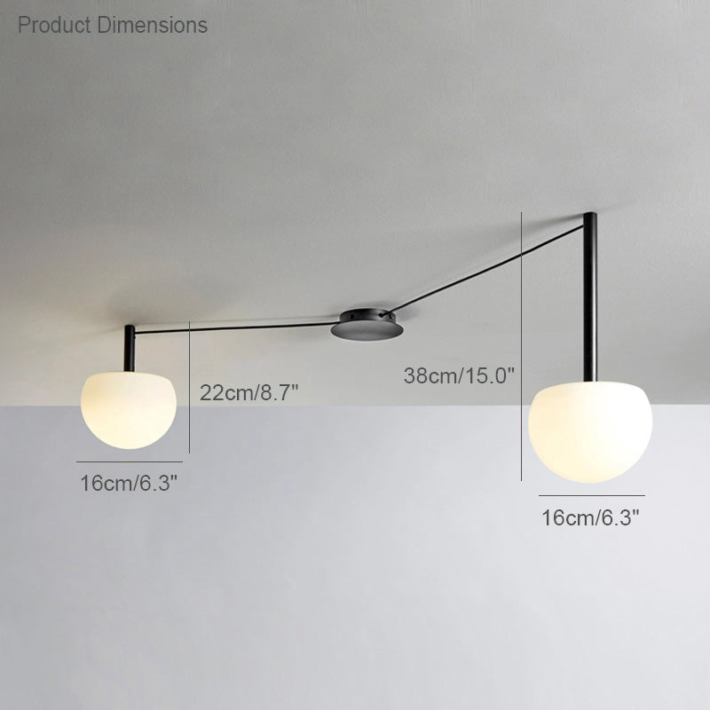 Olverai Custom Frosted Glass Globe Ceiling Light