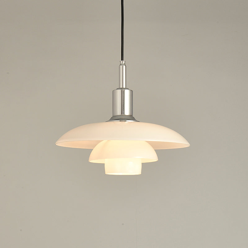 Olverai Danish Designer Milk Glass Pendant Lamp