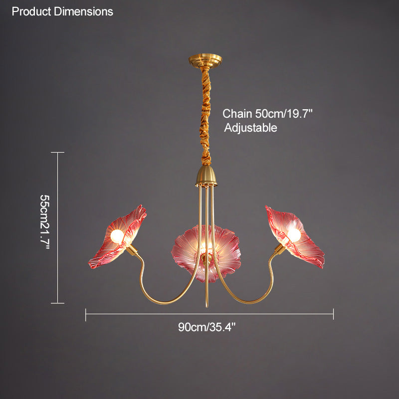 Olverai Lotus Flower Arm Chandelier