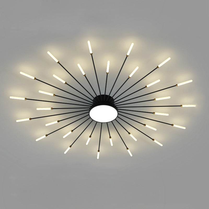 Olverai Firework Sunburst Flush Mount Ceiling Light