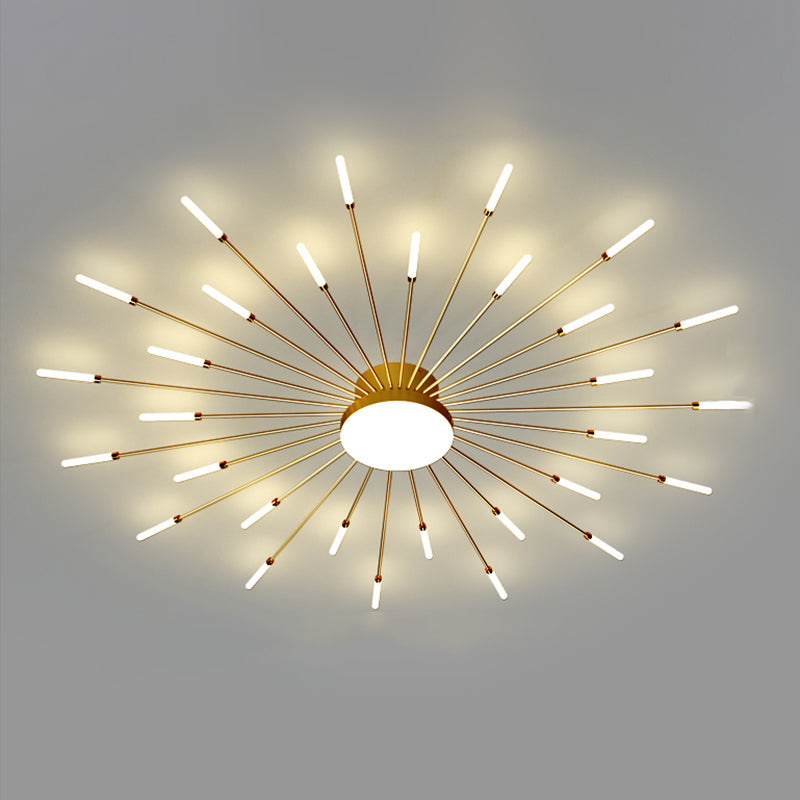 Olverai Firework Sunburst Flush Mount Ceiling Light
