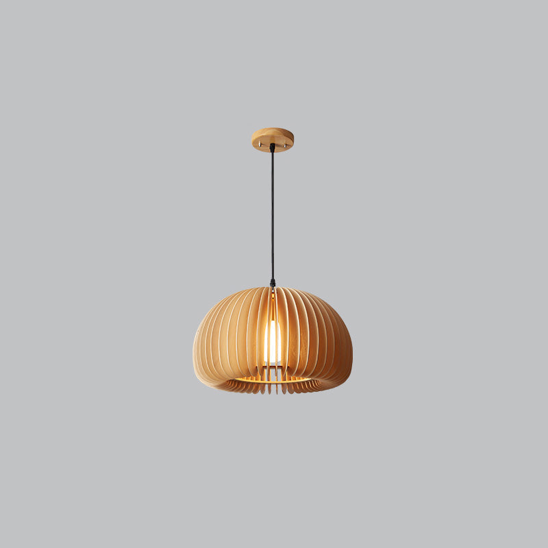 Olverai Pumpkin Wood Pendant Light
