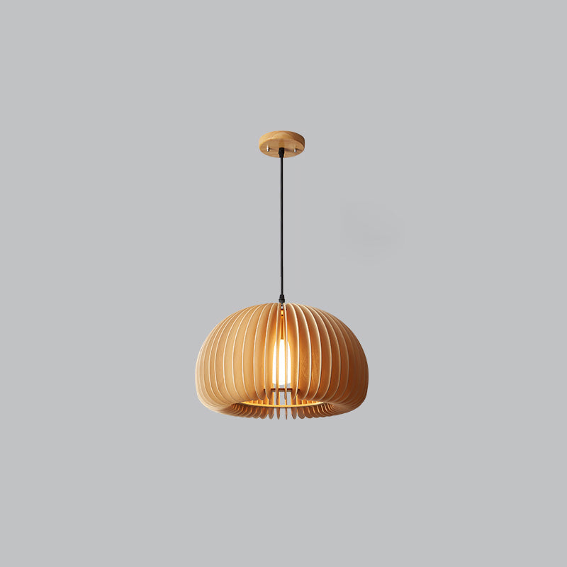 Olverai Pumpkin Wood Pendant Light