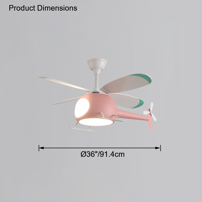 Olverai Airplane Children Ceiling Fan Lamp