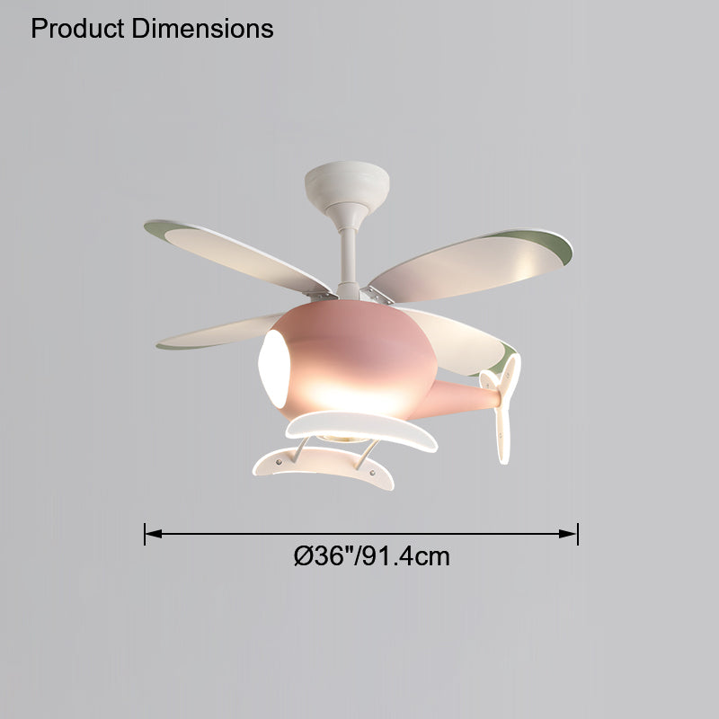 Olverai Airplane Children Ceiling Fan Lamp