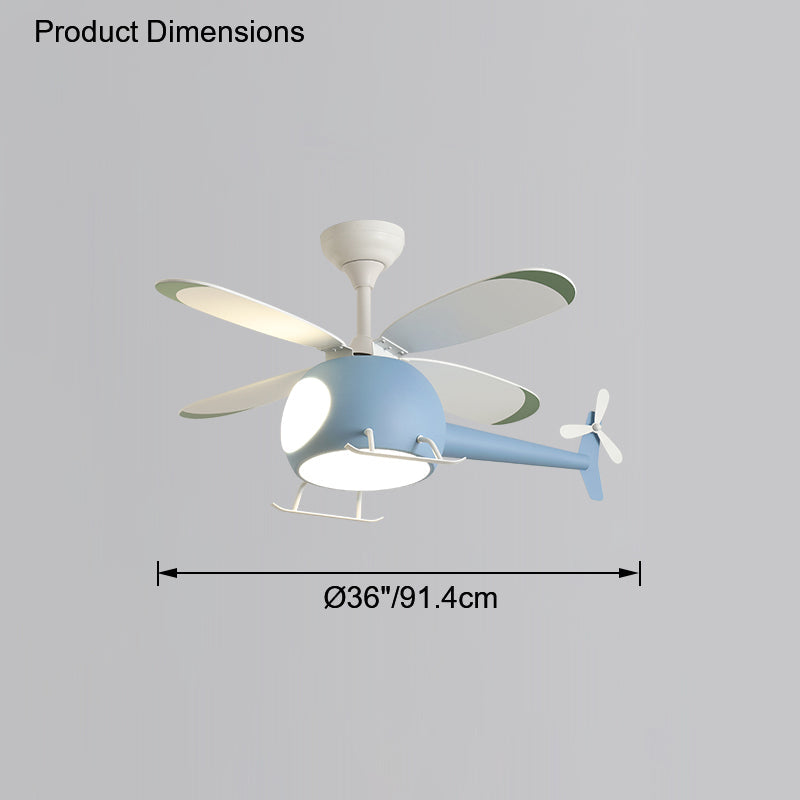 Olverai Airplane Children Ceiling Fan Lamp