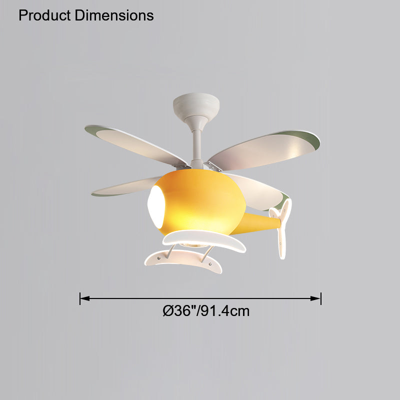 Olverai Airplane Children Ceiling Fan Lamp