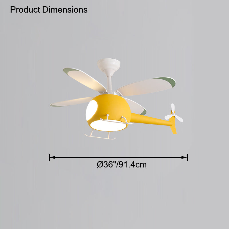 Olverai Airplane Children Ceiling Fan Lamp