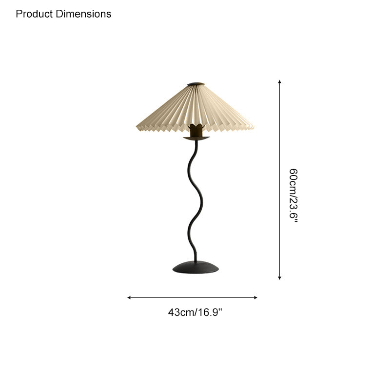 Olverai Wavy Pleated Table Lamp
