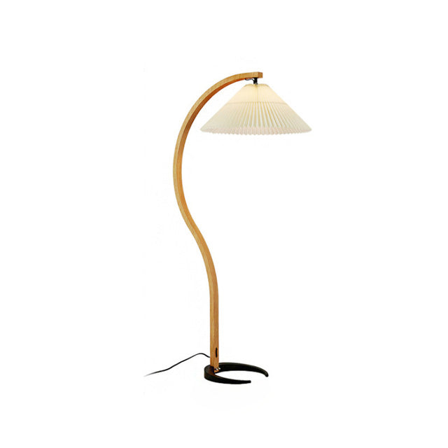 Olverai Pleated Gooseneck Floor Lamp