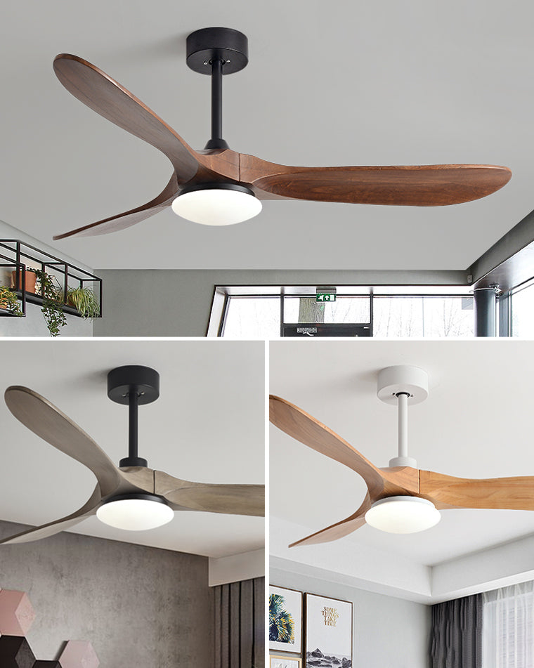 Olverai 52" Propeller Wood Ceiling Fan Lamp