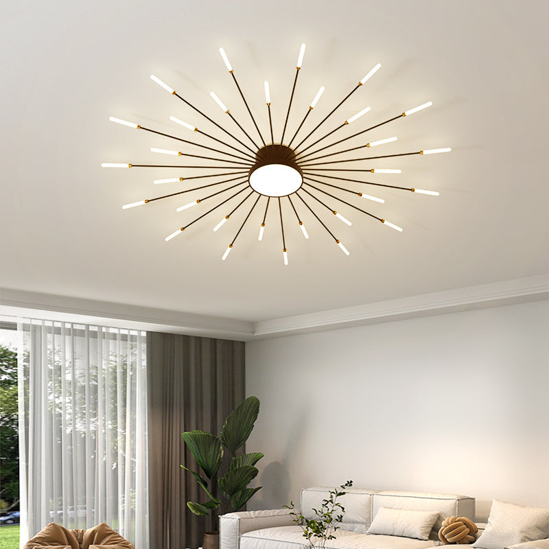 Olverai Firework Sunburst Flush Mount Ceiling Light