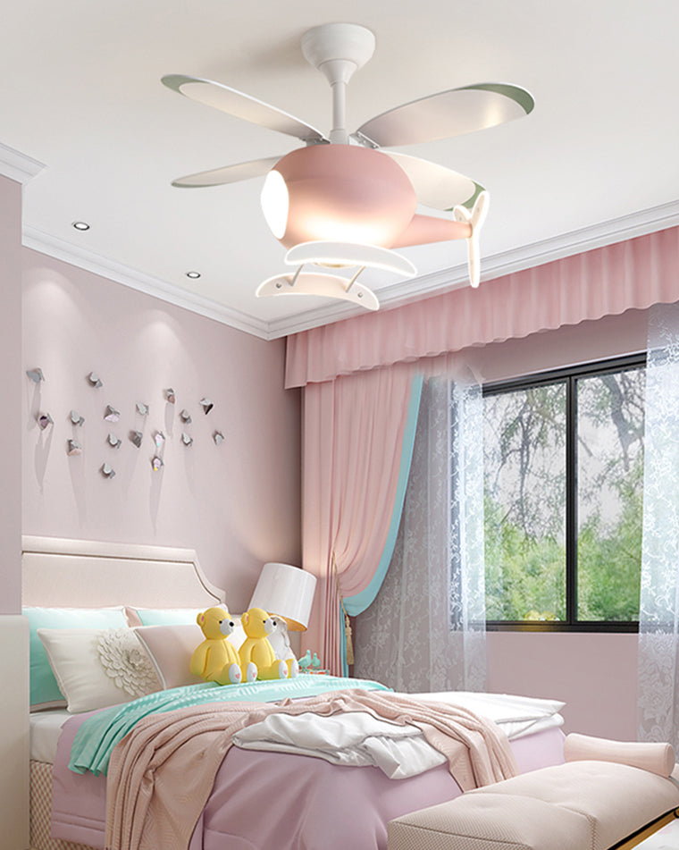 Olverai Airplane Children Ceiling Fan Lamp