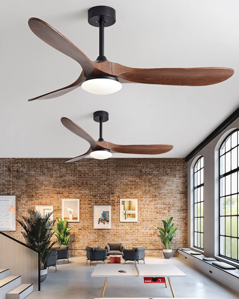Olverai 52" Propeller Wood Ceiling Fan Lamp