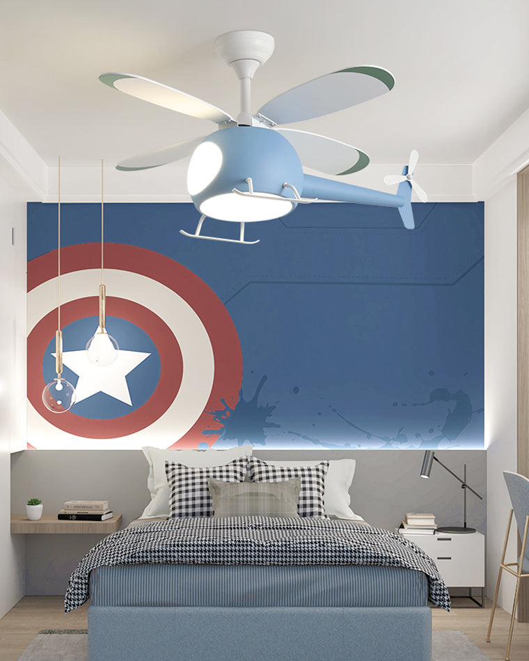 Olverai Airplane Children Ceiling Fan Lamp