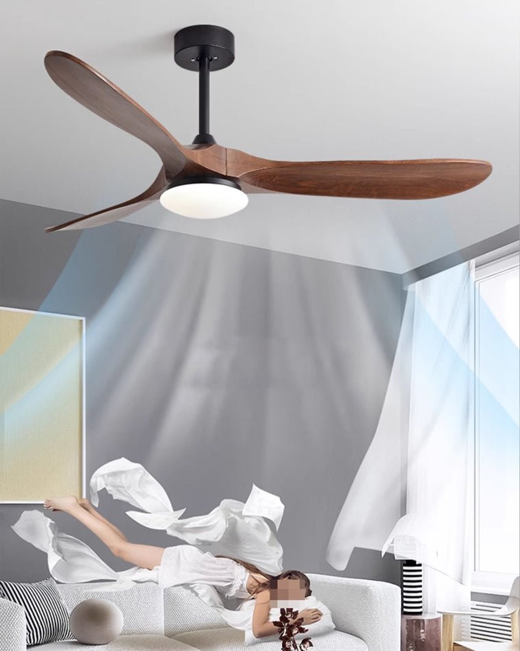 Olverai 52" Propeller Wood Ceiling Fan Lamp