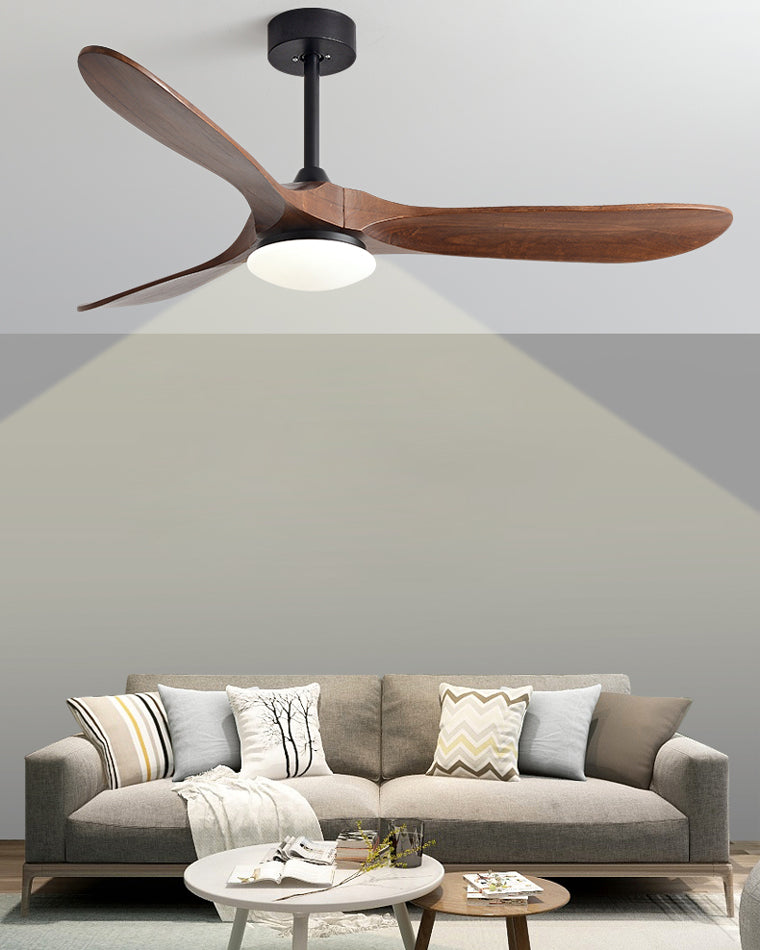 Olverai 52" Propeller Wood Ceiling Fan Lamp