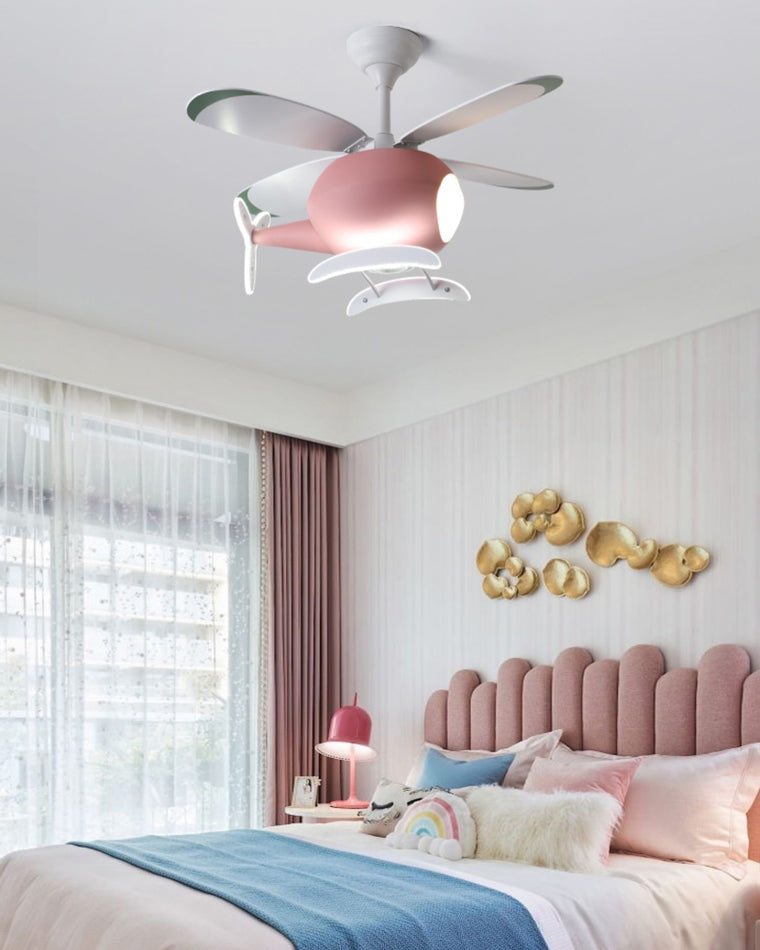 Olverai Airplane Children Ceiling Fan Lamp