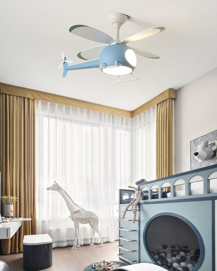 Olverai Airplane Children Ceiling Fan Lamp