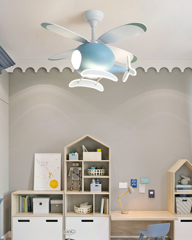 Olverai Airplane Children Ceiling Fan Lamp