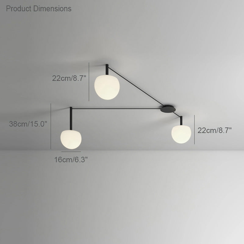 Olverai Custom Frosted Glass Globe Ceiling Light