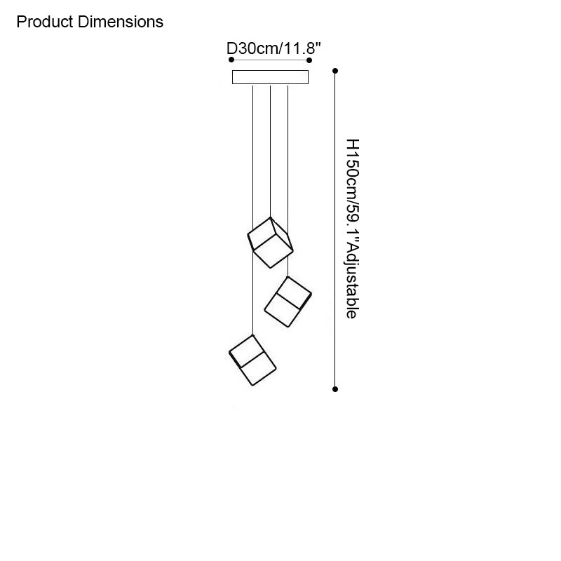 Olverai Ice Cube Textured Glass Chandelier