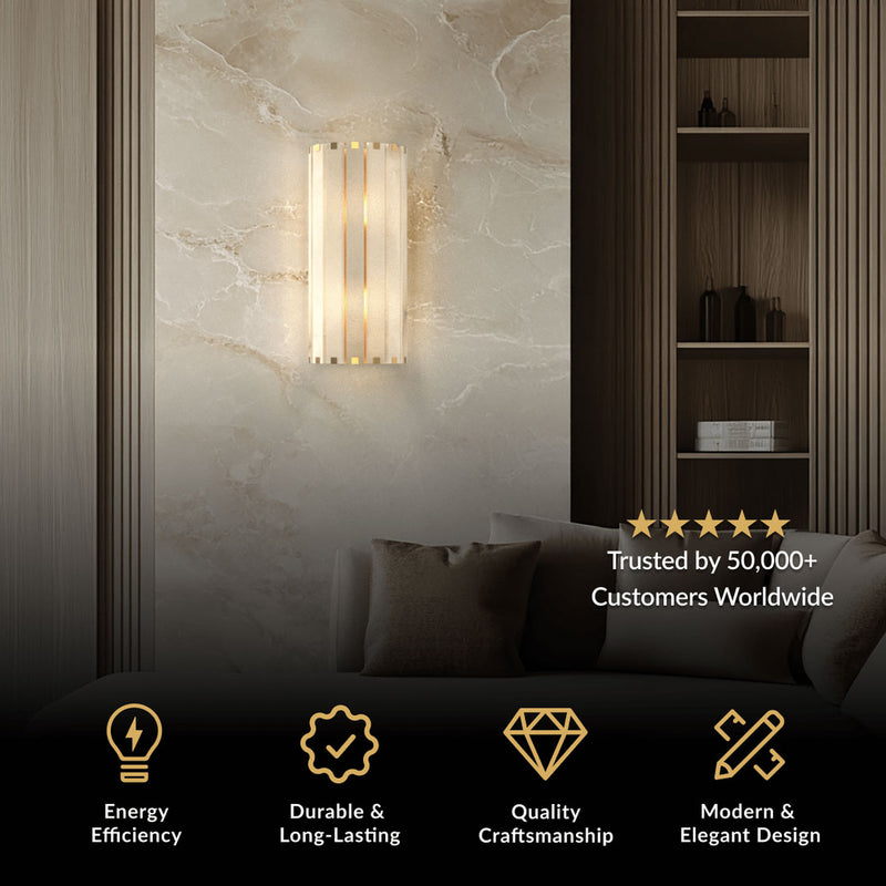 Olverai Sorelia Alabaster Wall Sconce