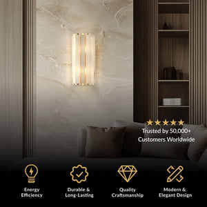 Olverai Sorelia Alabaster Wall Sconce