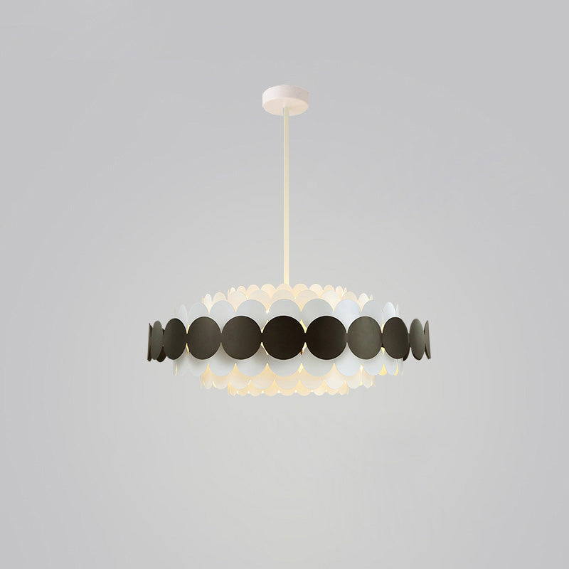 Olverai Scandi Scalloped Round Chandelier