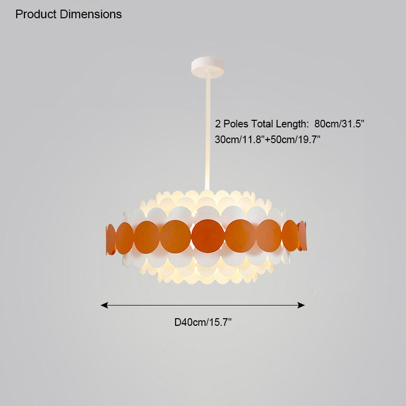 Olverai Scandi Scalloped Round Chandelier