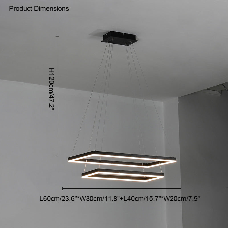 OlveraiTiered Rectangular LED Chandelier