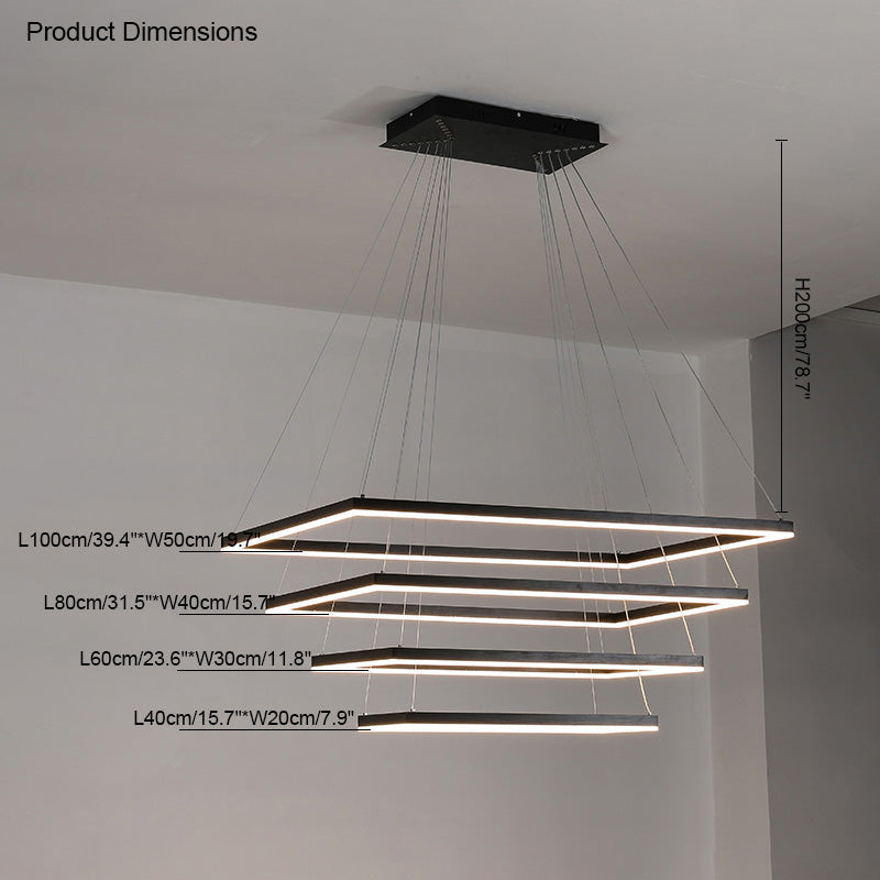 OlveraiTiered Rectangular LED Chandelier