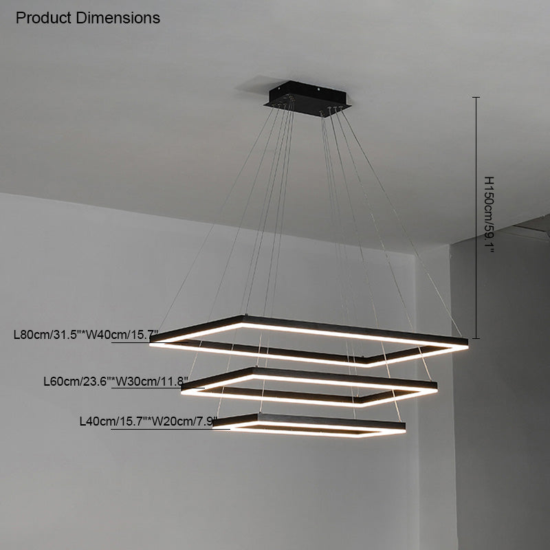OlveraiTiered Rectangular LED Chandelier