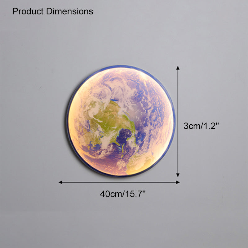 Olverai Moon/Earth Round Wall Sconce