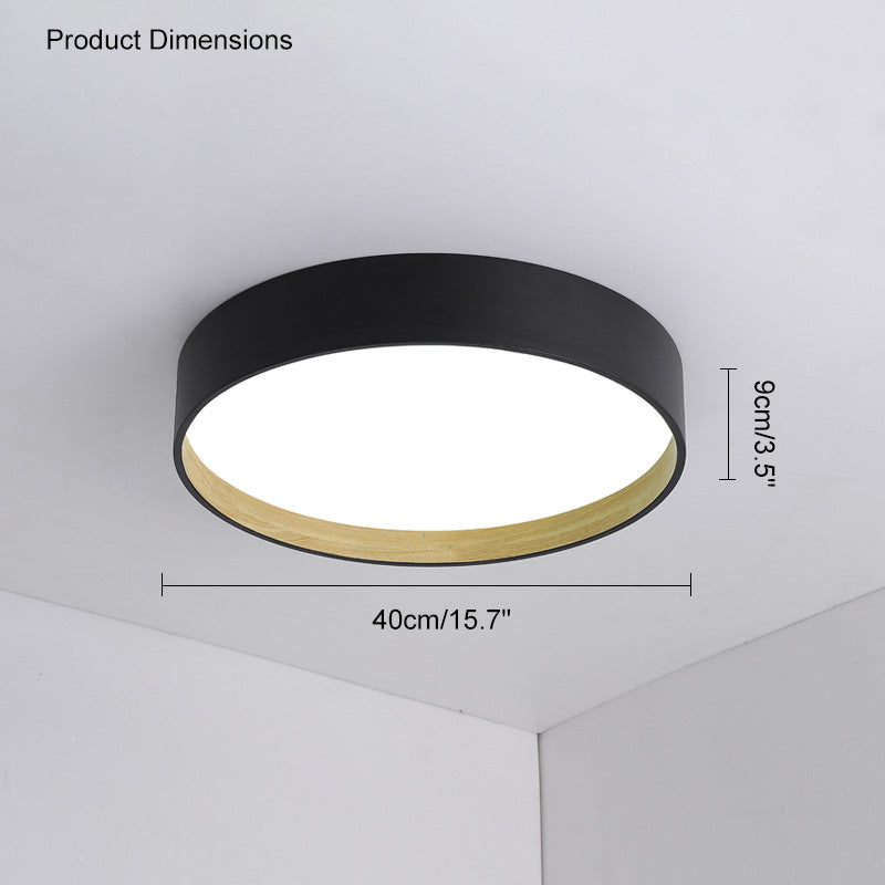 Olverai Oak Grain Round Ceiling Light