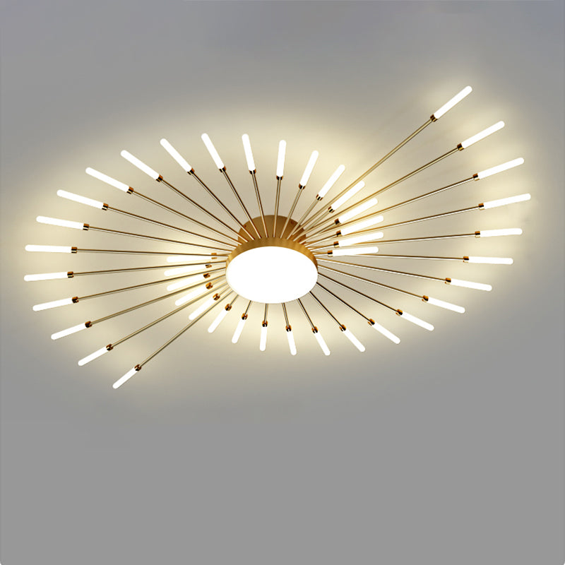 Olverai Firework Sunburst Flush Mount Ceiling Light