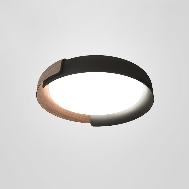 Olverai Walnut Grain Round Ceiling Light