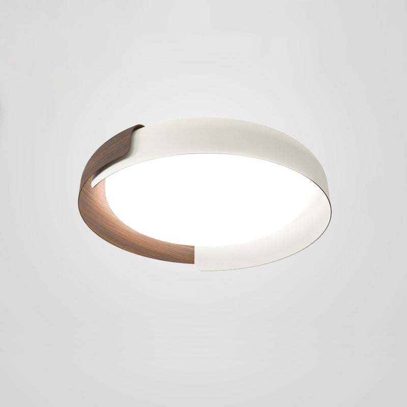 Olverai Walnut Grain Round Ceiling Light