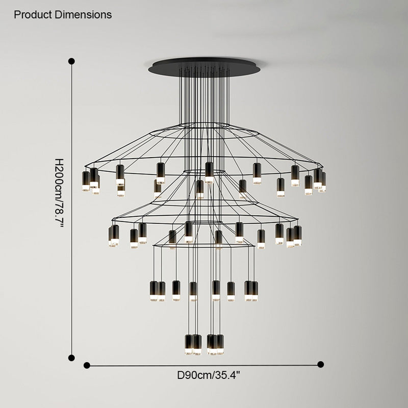 Olverai Wire Tiered Sculptural Chandelier