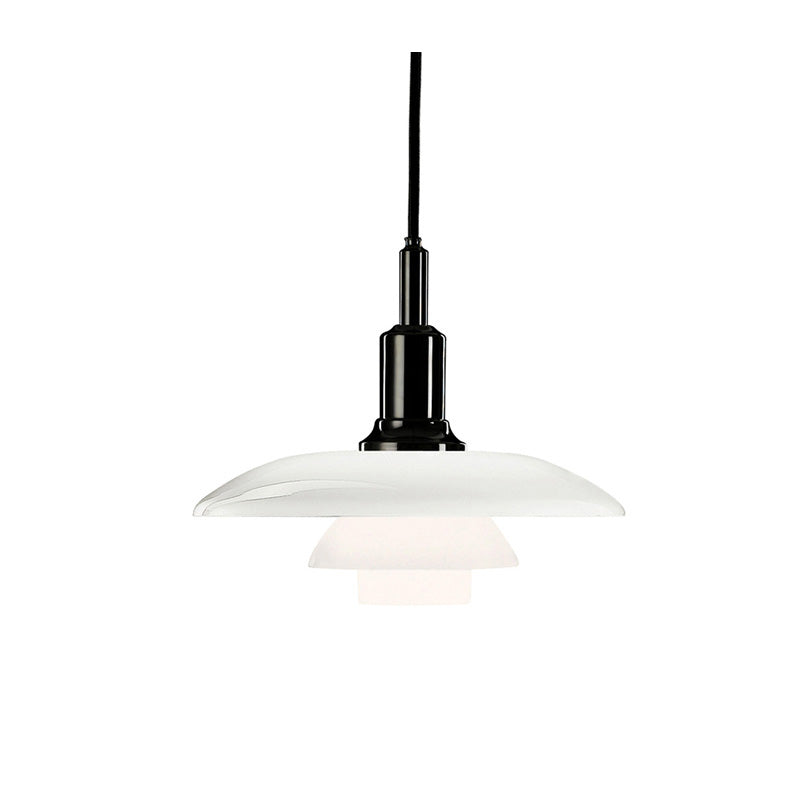 Olverai Danish Designer Milk Glass Pendant Lamp